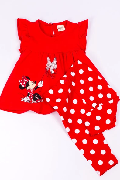 KIZ ÇOCUK KAPRİ TAYTLI TAKIM KARAKTER BASKILI  B10 - Resim 3