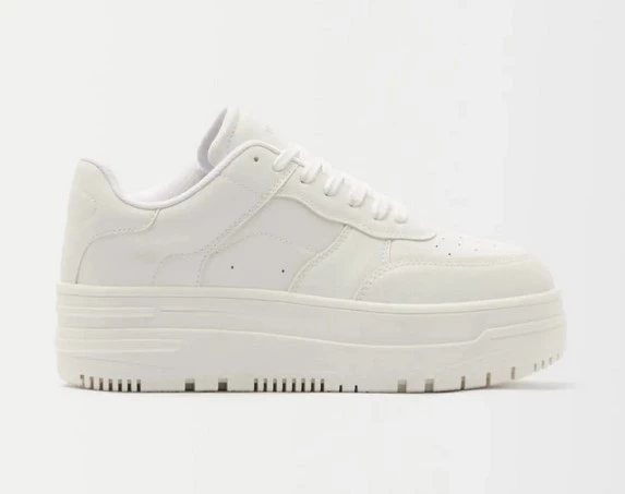 Bershka Tek Renkli Platform Spor Ayakkabı ürün görseli 1