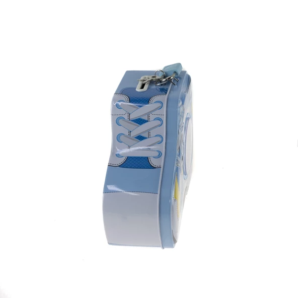 Kumbara Saatli Ayakkabı Desenli Kilitli Kumbara Mavi - 3