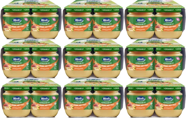 Hero Baby Kavanoz Maması 120GR Avantaj Pk (36 Lı Set) Karışık Meyveli (9PK*4)