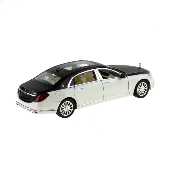 1:24 Ölçek Die-cast Model Metal Araba Süper Sedan Siyah Işıklı - 2