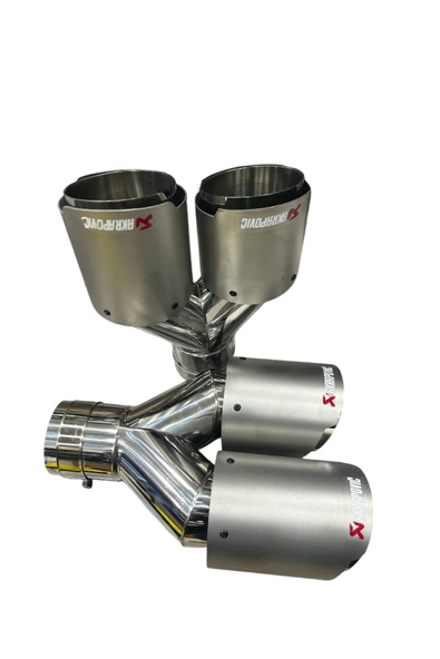 Akrapovic AKRAPOVİC GRİ 90 LIK İTHAL EGZOZ UCU ÇİFTLİ SET - 2