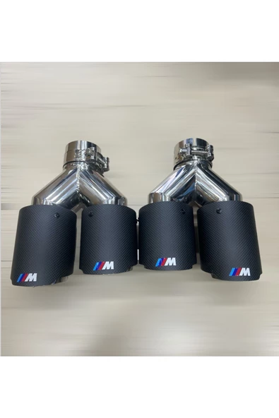 NESS EXHAUST SYSTEMS 90 LIK İTHAL LOGOLU EGZOZ UCU ÇİFTLİ SET - 2