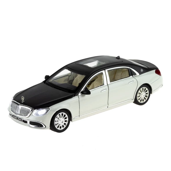 1:24 Ölçek Die-cast Model Metal Araba Süper Sedan Siyah Işıklı - 4