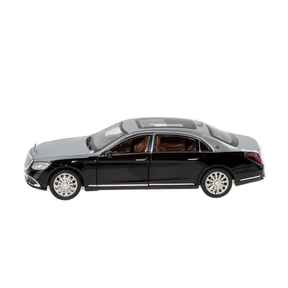 1:24 Ölçek Die-cast Model Metal Araba Süper Sedan Gri Işıklı - 3