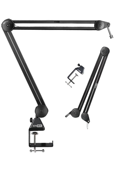 Hepa Merz N-PRO46 Yüksek Kaliteli Stüdyo Tipi Masa Mikrofon Standı Sehpası (46x46 cm) - Resim 4