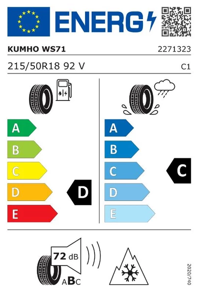 215/50R18 92V WINTERCRAFT WS71 SUV KUMHO - 3