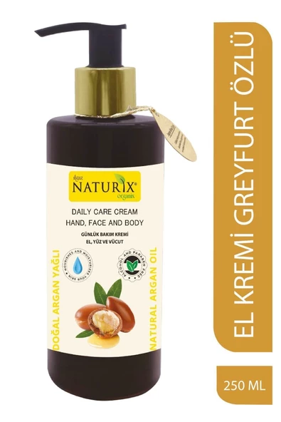 Argan Yağlı El, Yüz ve Vücut Bakım Kremi 250 Ml- Nemlendirici ve Onarıcı Vücut Losyonu