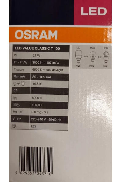OSRAM LED JUMBO 27W BEYAZ IŞIK - 4