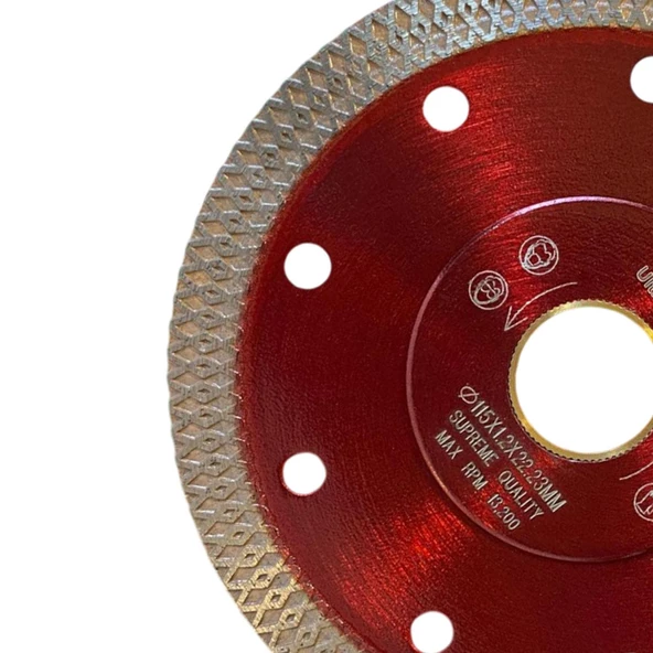 Elmas Testere Çapraz Beton Ahşap Seramik Mermer Porselen Fayans Sulu Kuru Kesme Kesici Disk 115 mm - 2