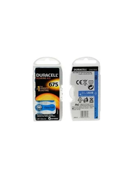 Duracell Activair 675 Kulaklık Pili 6 Adet Pil