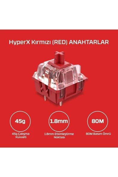 HyperX Alloy Elite 2 Red Switch Lineer Ingilizce Rgb Mekanik Gaming Klavye - Hkbe2x-1x-uk/g - 3