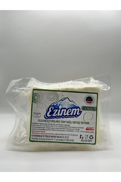 Tam Yağlı Beyaz Ezine Keçi Peyniri 875 gr