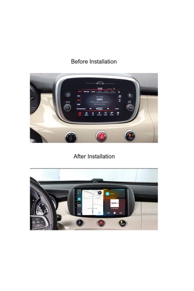 demirusta fiat 500x carplay YOUTUBE yandex WİFİ usb BT KAMERA ürün görseli