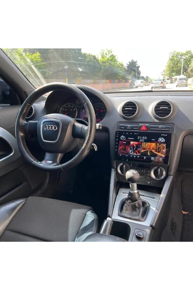 demirusta AUDI A3 2006-2012 Uyumlu CARPLAY+AND.AUTO NAVİGASYON DVD USB BT KAMERA