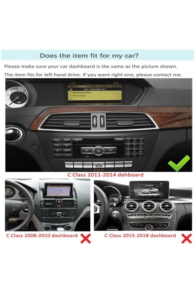 demirusta Benz C-class W204 2011-14 Carplay+and.auto Navigasyon Dvd Kamera ürün görseli