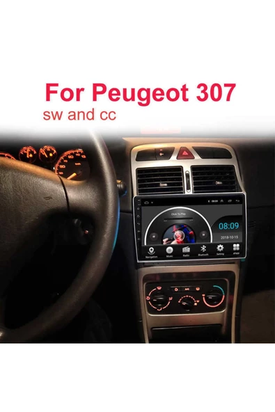 demirusta Peugeot 307 Carplay+and.auto Navigasyon Dvd Usb Bt Kamera Uyumlu ürün görseli