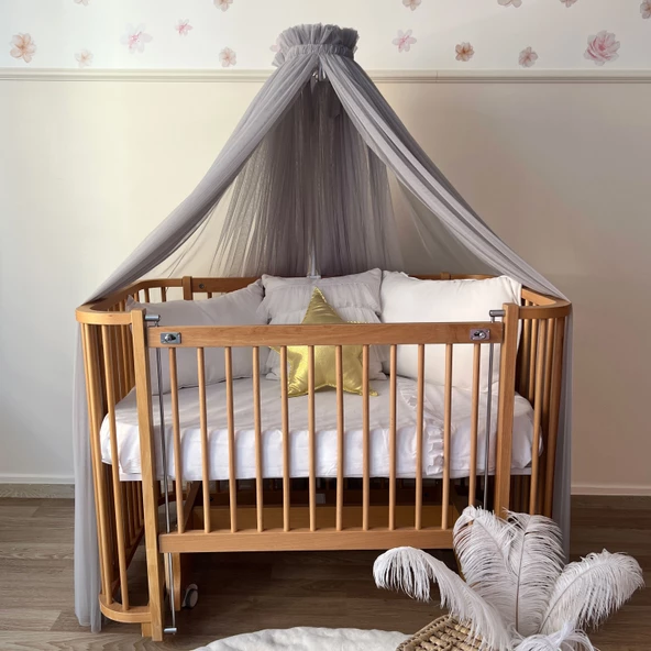 Pamuka Bebek Beşik Cibinlik Grey - 3