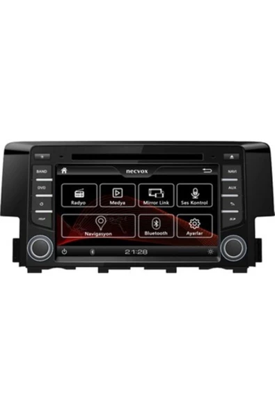 Necvox Honda Civic Fc5 2016- Gps Dvd Digital Tv Usb Bt Hd Kamera ürün görseli