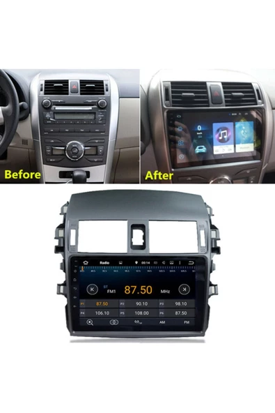 demirusta Toyota Corolla 2007-2013 2gb Ram Android Navigasyon Dvd Usb Bt Hd Kamera - Resim 2
