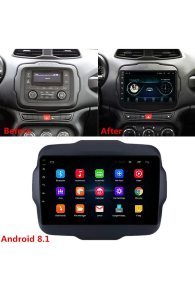 demirusta Jeep Renegade 2gb Ram Hdd Android Navigasyon Usb Bt Kamera - Resim 2