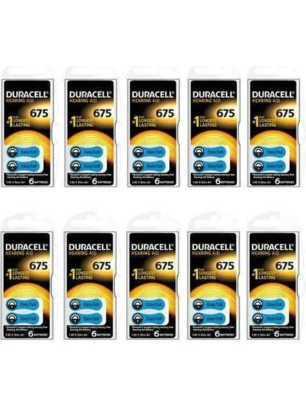 Duracell Duracell 675 Numaralı Kulaklık Pili 6 X 10 Paket (60 Adet) Pil