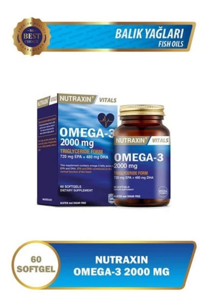 Nutraxin Omega-3 2000 mg 60 Kapsül