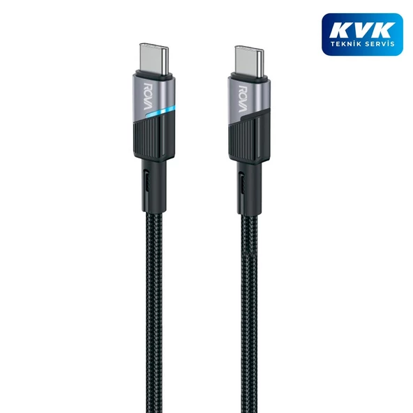 Rova KB207 Type-C To Type-C Hızlı Şarj Kablosu 20W 1.2 mt. Kvk Teknik Servis Garantili