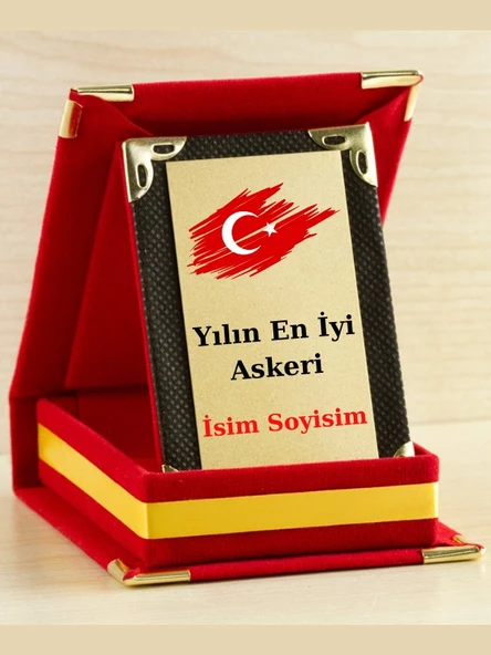 Yılın En İyi Askeri Plaketi - Asker Günü Plaketi ( Mini Plaket )