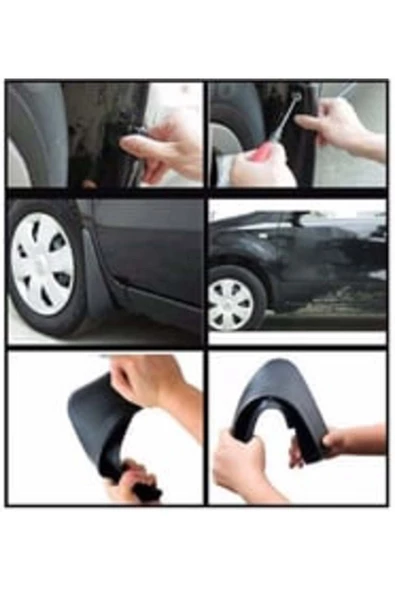 ucuzdukkan28 Mitsubishi Magna Oto Paçalık Esnek Kauçuk Çamurluk 2'li Uyumlu - Resim 3