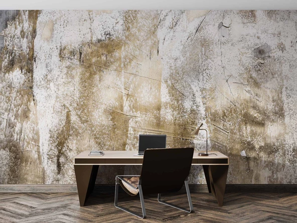 3 Boyutlu Eskitme Duvar Temalı Duvar Kağıdı - Resim 4