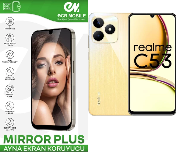 Realme C53 Esnek Ayna(Mirror) 9H Nano Ekran Koruyucu