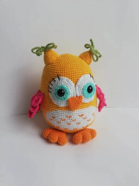 Baykuş Uyku Arkadaşı Amigurumi Organik Oyuncak - 1