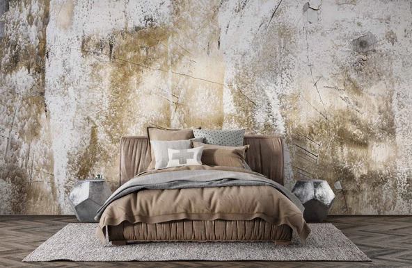 3 Boyutlu Eskitme Duvar Temalı Duvar Kağıdı - Resim 2