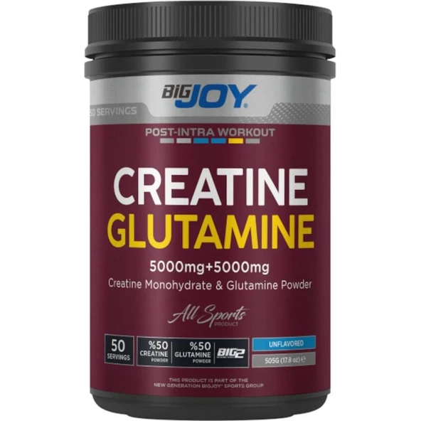 Bigjoy BIG2 Creatine + Glutamine Aromasız 505g Amino Asit