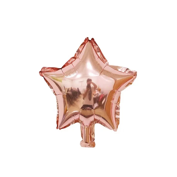 10 İnç Mini Yıldız Folyo Balon Rose Gold 5 Adet