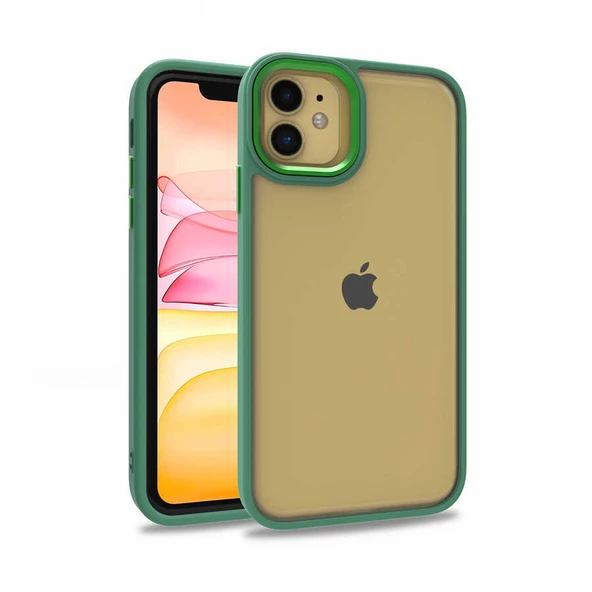 iPhone 11 Kılıf Flora Kamera Çıkıntılı Arkası Şeffaf Köşeleri Parlak Renkli Işlemeli Flora Kapak - Resim 5