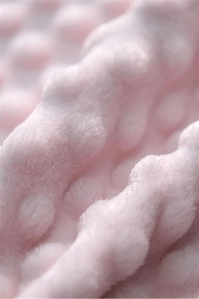 Mink Tomurcuk Çift Kişilik Battaniye - Pudra - 3