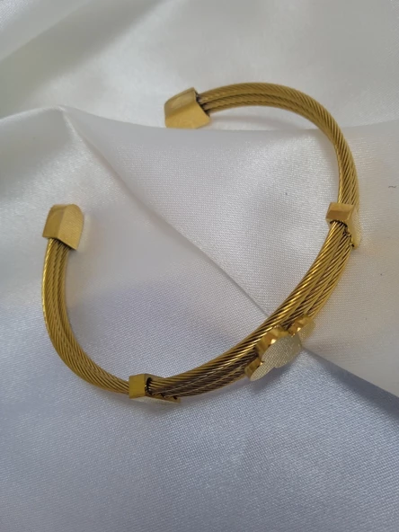 Jade'm Gold kadın çelik ayarlanabilir bileklik