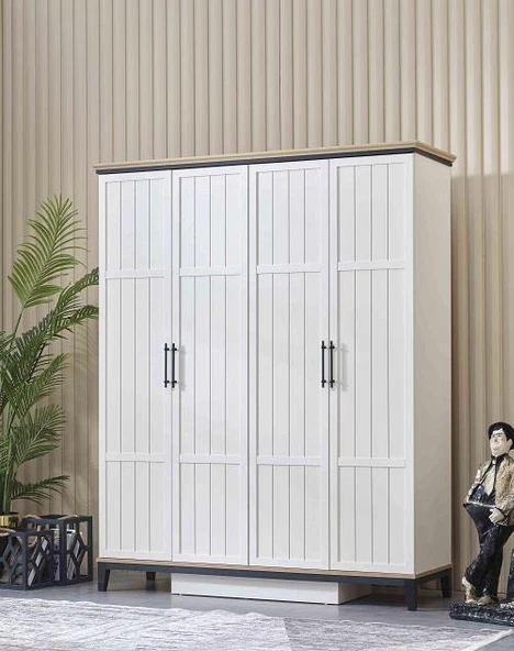 Dolap Urlu BOSTON 90423 Model GARDROP Yüksek ayak 4 kapı Kalite Malzeme EL YAPIM - 2