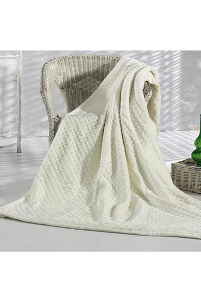 Mink Tomurcuk Tek Kişilik Battaniye - Kemik - 2