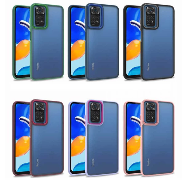 Xiaomi Redmi Note 11 Pro 5G Kılıf Kamera Çıkıntılı Arkası Şeffaf Köşeleri Parlak Renkli Işlemeli Flora Kapak - Resim 3