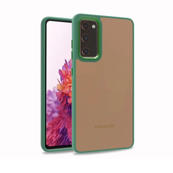 Samsung Galaxy S20 FE Kılıf Kamera Çıkıntılı Arkası Şeffaf Köşeleri Parlak Renkli Işlemeli Flora Kapak - Resim 10