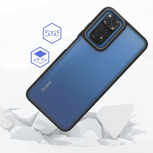 Xiaomi Redmi Note 11 Pro 5G Kılıf Kamera Çıkıntılı Arkası Şeffaf Köşeleri Parlak Renkli Işlemeli Flora Kapak - Resim 12