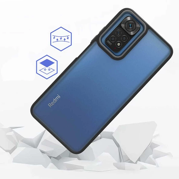 Xiaomi Redmi Note 11 Pro 5G Kılıf Kamera Çıkıntılı Arkası Şeffaf Köşeleri Parlak Renkli Işlemeli Flora Kapak - Resim 2