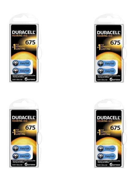 Duracell Actıv 675 Numara 24 Lü Kulaklık Pili ( 4 Paket 24 Adet) Pil