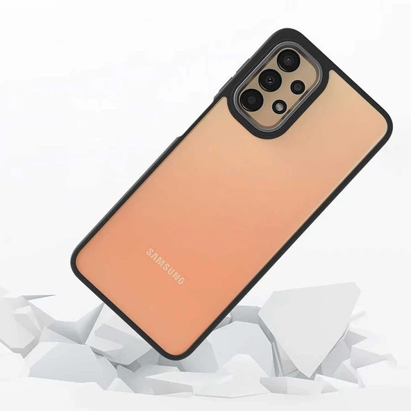 Samsung Galaxy A53 5G Kılıf Kamera Çıkıntılı Arkası Şeffaf Köşeleri Parlak Renkli Işlemeli Flora Kapak - Resim 3