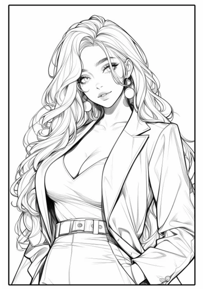 Anime Güzel Polis Boyama Kitap Seti - 5