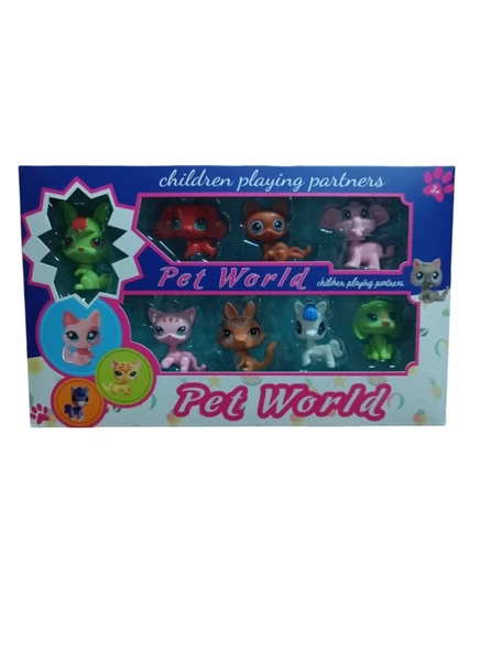 Miniş Oyuncak Karakterleri Littlest Pets Shop 8'li Miniş Ailesi