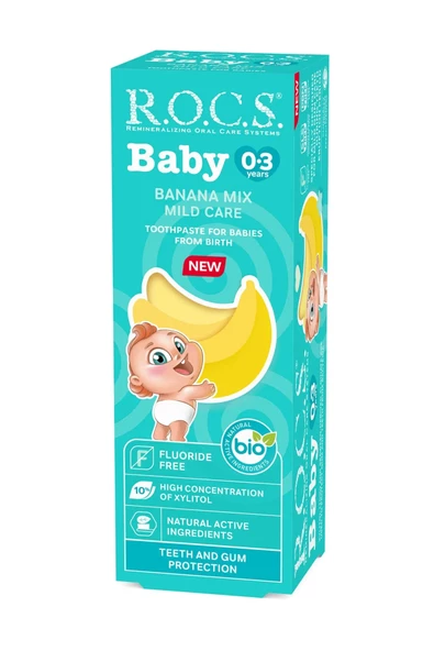 R.O.C.S.Bebek Diş Macunu Muz Püresi Tadında 0-3 Yaş 45 Gr - 3